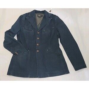 RRL Double RL Ralph Lauren Indigo Denim Tailored Western Blazer Jacket 4